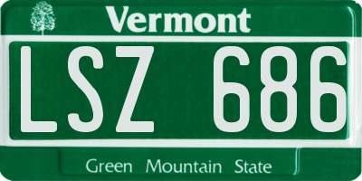 VT license plate LSZ686