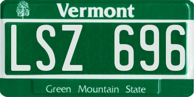 VT license plate LSZ696