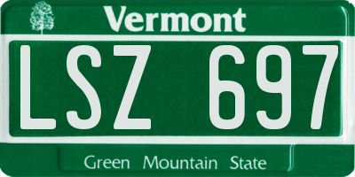 VT license plate LSZ697