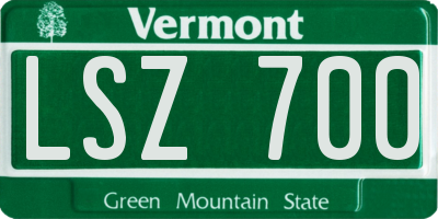 VT license plate LSZ700