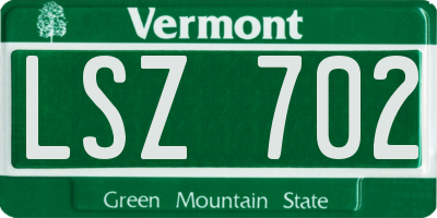 VT license plate LSZ702