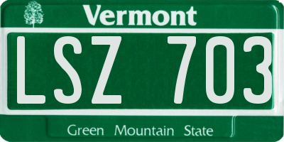 VT license plate LSZ703