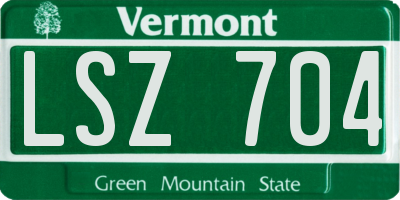VT license plate LSZ704