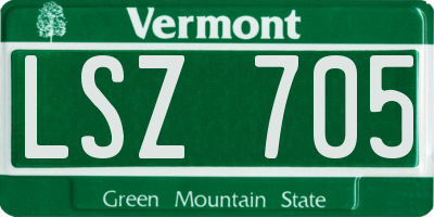 VT license plate LSZ705