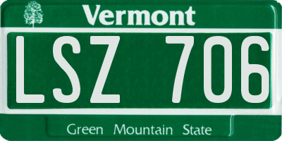 VT license plate LSZ706