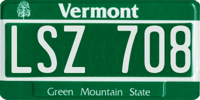 VT license plate LSZ708