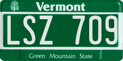 VT license plate LSZ709