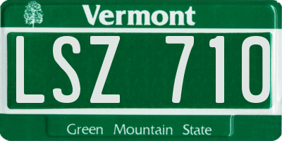 VT license plate LSZ710