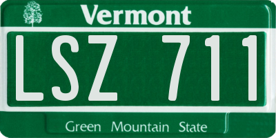 VT license plate LSZ711