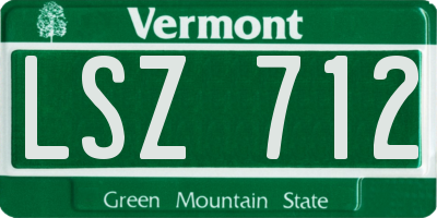 VT license plate LSZ712