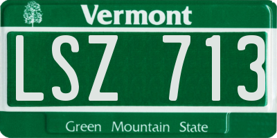 VT license plate LSZ713