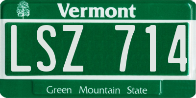 VT license plate LSZ714
