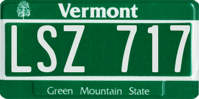 VT license plate LSZ717