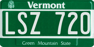 VT license plate LSZ720