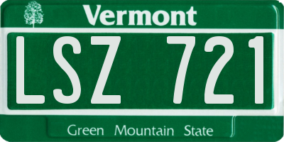 VT license plate LSZ721