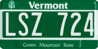 VT license plate LSZ724