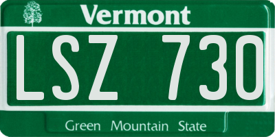 VT license plate LSZ730