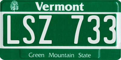 VT license plate LSZ733