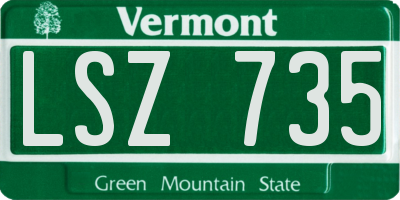 VT license plate LSZ735