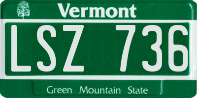 VT license plate LSZ736