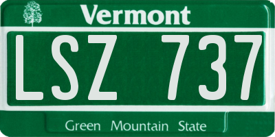 VT license plate LSZ737