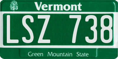 VT license plate LSZ738