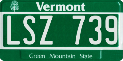 VT license plate LSZ739