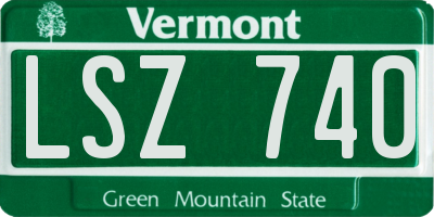 VT license plate LSZ740
