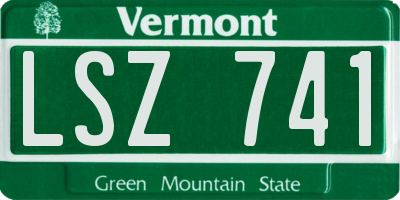 VT license plate LSZ741