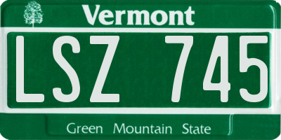VT license plate LSZ745