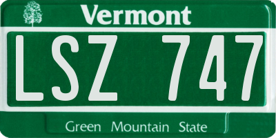 VT license plate LSZ747