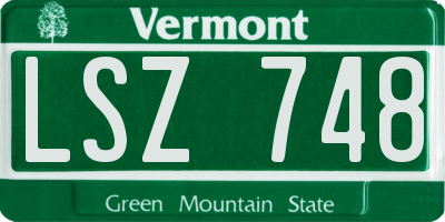 VT license plate LSZ748