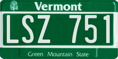 VT license plate LSZ751