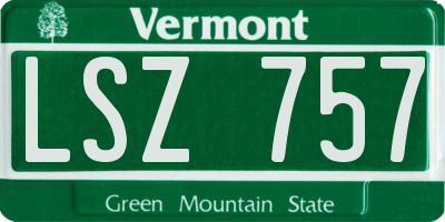 VT license plate LSZ757