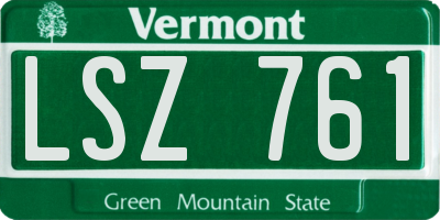 VT license plate LSZ761