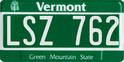 VT license plate LSZ762