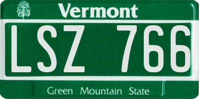 VT license plate LSZ766