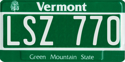 VT license plate LSZ770