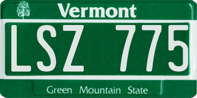 VT license plate LSZ775