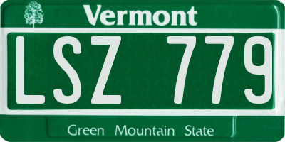 VT license plate LSZ779