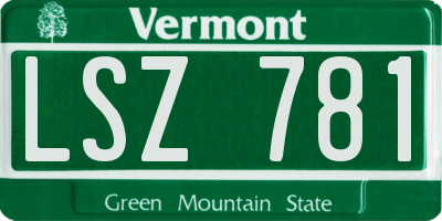 VT license plate LSZ781