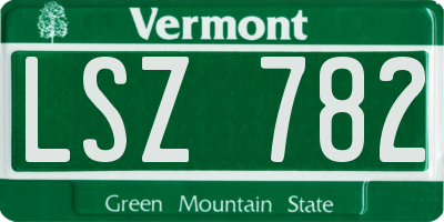 VT license plate LSZ782