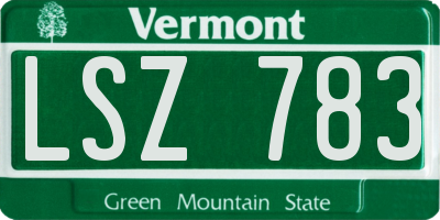 VT license plate LSZ783
