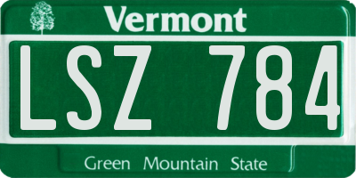 VT license plate LSZ784