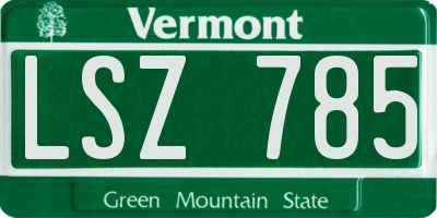 VT license plate LSZ785
