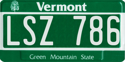 VT license plate LSZ786