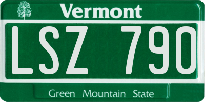 VT license plate LSZ790