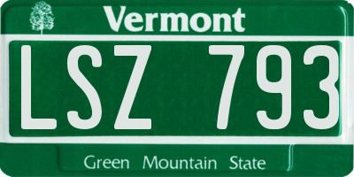 VT license plate LSZ793
