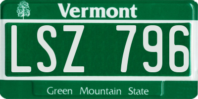 VT license plate LSZ796