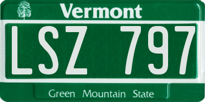 VT license plate LSZ797